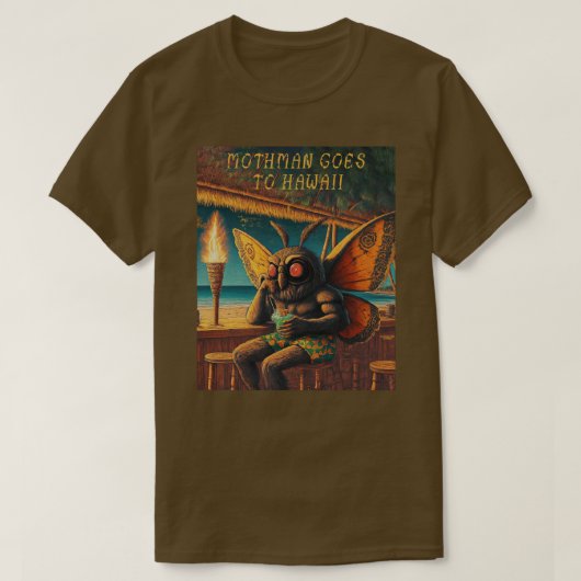 Mothman gaat naar Hawaï T-shirt (Design voorkant)