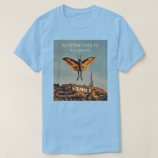 Mothman gaat naar Hollywood T-shirt (Design voorkant)