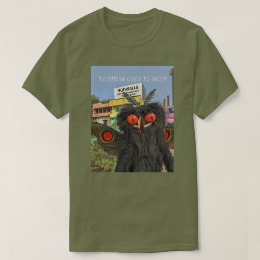 Mothman gaat naar India T-shirt (Design voorkant)