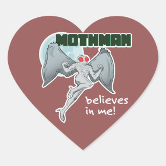Mothman gelooft in mij! | Aangenaam punt, WV Hart Sticker