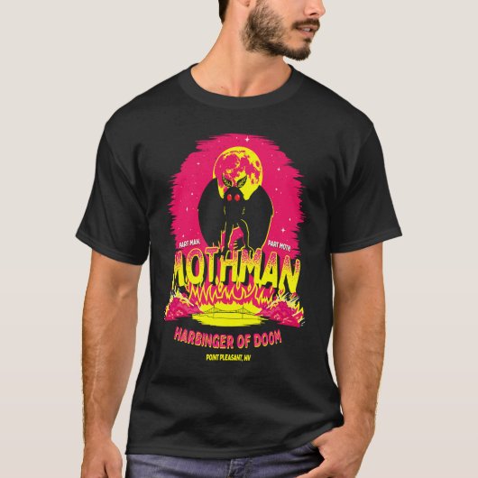 Mothman Harbinger van Doom Cryptid T-shirt (Voorkant)