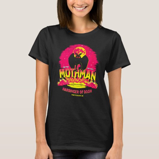 Mothman Harbinger van Doom Cute Cryptid Creater T-shirt (Voorkant)