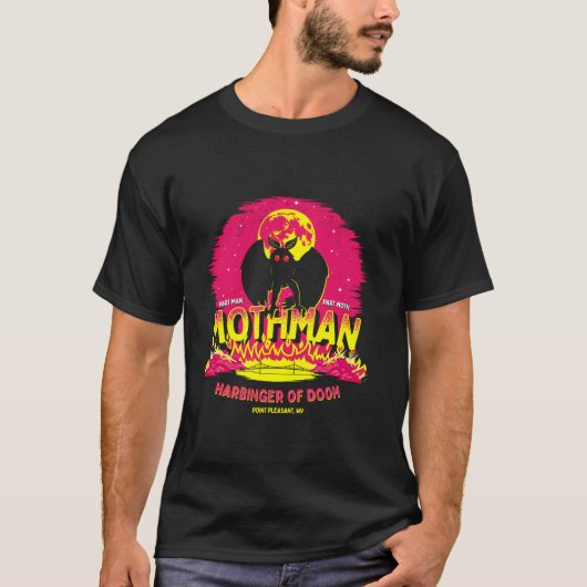 Mothman Harbinger van Doom Grappig Schattige Crypt T-shirt (Voorkant)