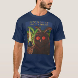 Mothman Herfsten in liefde in een Tiki Bar T-shirt