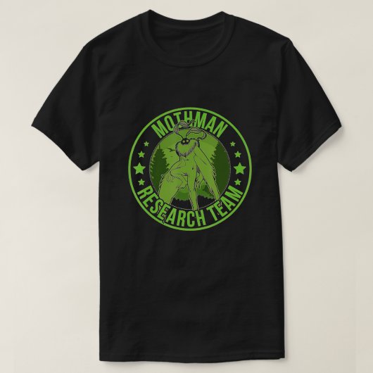 Mothman Huid & Seek Research eam Champion Cryptid T-shirt (Design voorkant)