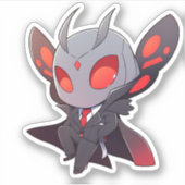 Mothman in een Suit-Sticker Sticker (Voorkant)