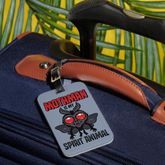 Mothman Is Mijn Geestdier Bagagelabel (Voorkant Insitu 1)