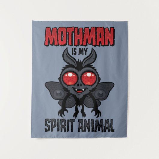 Mothman Is Mijn Geestdier Wandkleed (Voorkant)