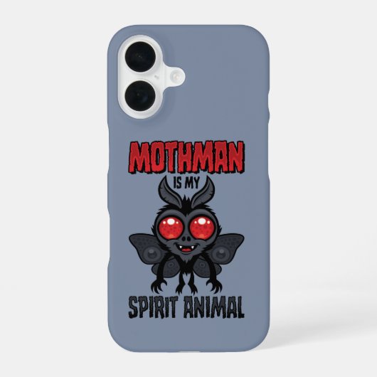 Mothman Is Mijn Geestendier iPhone 16 Hoesje (Achterkant)