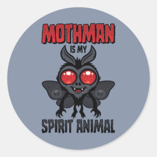 Mothman Is Mijn Geestendier Ronde Sticker
