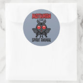 Mothman Is Mijn Geestendier Ronde Sticker (Tas)