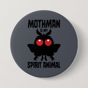 Mothman Is Mijn Spirituele Dier Silhouet Ronde Button 7,6 Cm