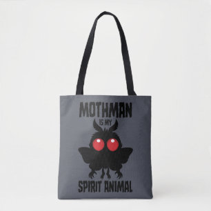Mothman Is Mijn Spirituele Dier Silhouet Tote Bag