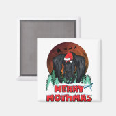 Mothman kerst, vrolijke mothmas man xmas san magneet (Voorkant / Achterkant)