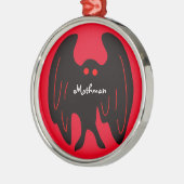 Mothman Kerstmis Metalen Ornament (Links)