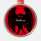 Mothman Kerstmis Metalen Ornament (Voorkant)