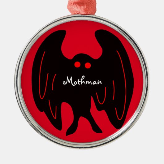 Mothman Kerstmis Metalen Ornament (Voorkant)