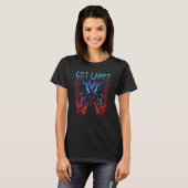 Mothman kreeg Lamp, Cryptid Folklore Cryptozoology T-shirt (Voorkant volledig)