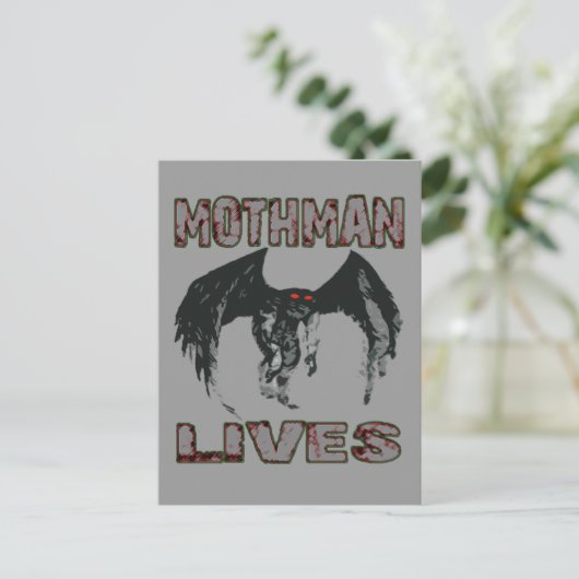 MOTHMAN LEEFT BRIEFKAART (Staand voorkant)