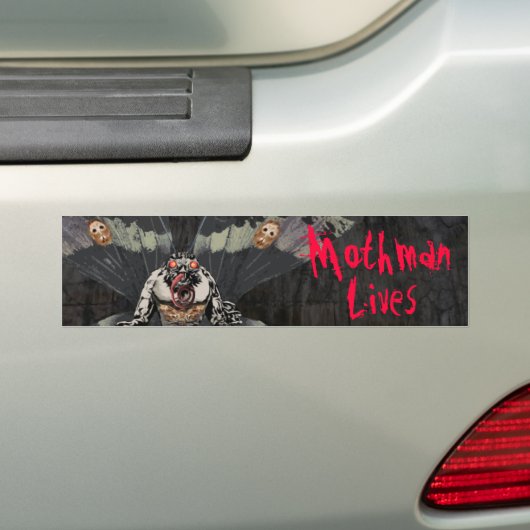 Mothman Lives Bumpersticker (Op auto)