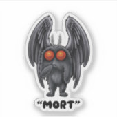 Mothman "Mort" Cryptid sticker (Voorkant)