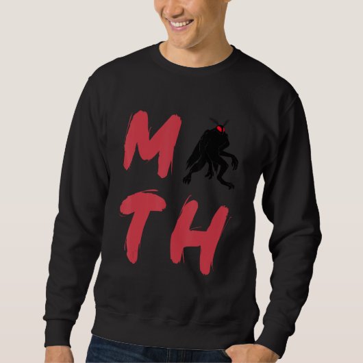Mothman Mot Cryptid Monster Folklore Wezen Huil Trui (Voorkant)