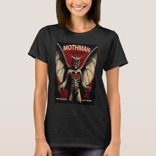 Mothman  Mysterious Winged Creature T-shirt (Voorkant)