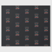 Mothman Night Sky met autolichten Cadeaupapier (Vlak)