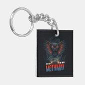 Mothman Night Sky met autolichten Sleutelhanger (Voorkant Links)