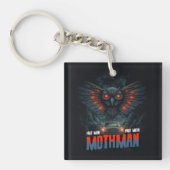 Mothman Night Sky met autolichten Sleutelhanger (Voorkant)