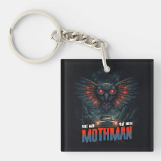 Mothman Night Sky met autolichten Sleutelhanger