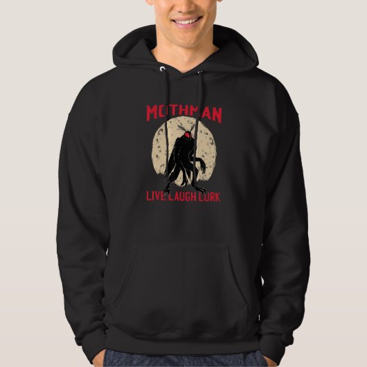 Mothman Occult Folklore Cryptid Cryptozoo Hoodie (Voorkant)