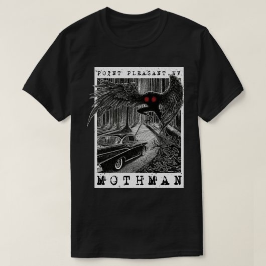 Mothman ontmoet 1966 punt Pleasant Originele Cr T-shirt (Design voorkant)
