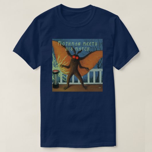 Mothman ontmoet zijn match t-shirt (Design voorkant)