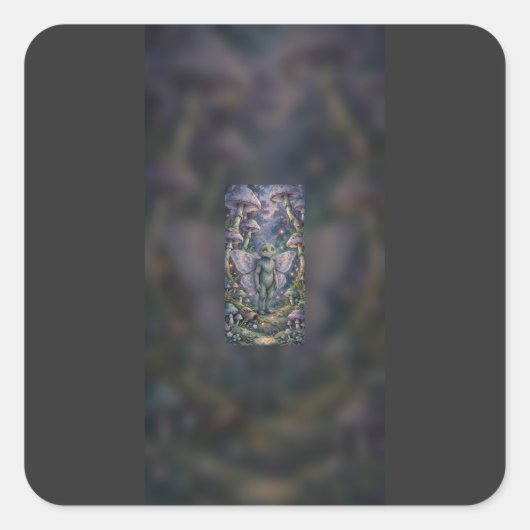 Mothman Paddenstoelenbos Schemer Sticker (Voorkant)