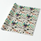 Mothman Pattern Cadeaupapier (Uitgerold)