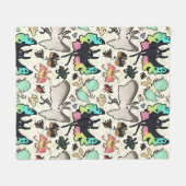 Mothman Pattern Fleece Deken (Voorkant (Horizontaal))