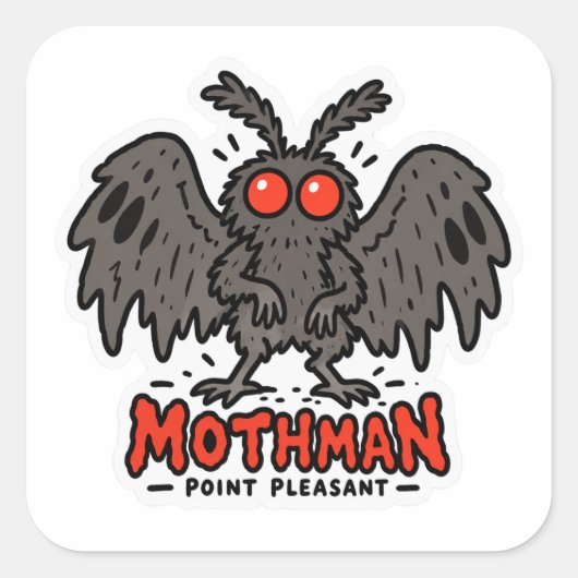 Mothman Point Pleasant WV Cryptid Sticker (Voorkant)
