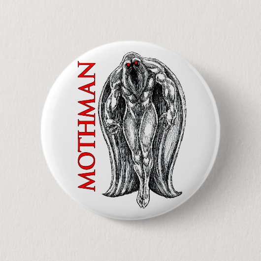 Mothman Ronde Button 5,7 Cm (Voorkant)