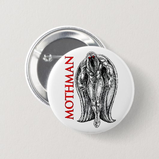 Mothman Ronde Button 5,7 Cm (Voorkant /achterkant)