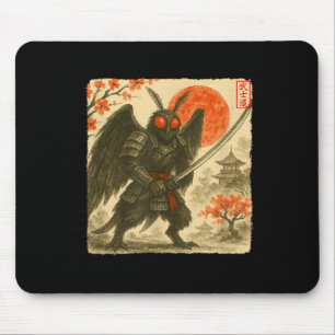 Mothman Samurai Japans krijgerkostuum Sumi-e Ar Muismat