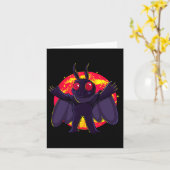 Mothman Schattige Cryptid Creatures Point Pleasant Kaart (Gele Bloem)