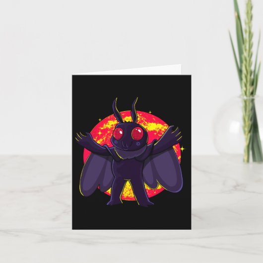 Mothman Schattige Cryptid Creatures Point Pleasant Kaart (Voorkant)