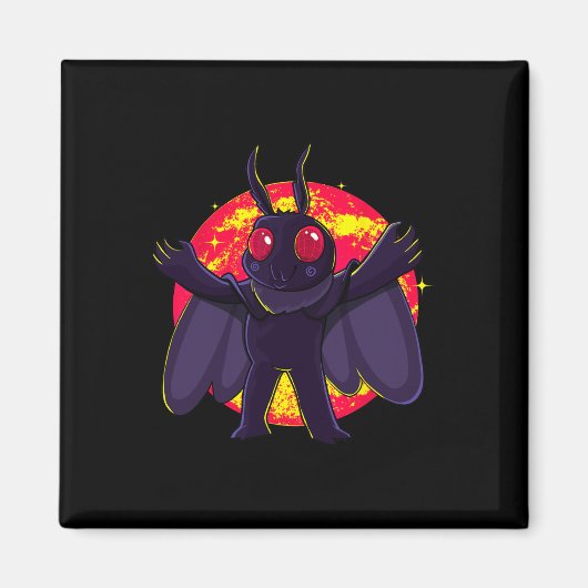 Mothman Schattige Cryptid Creatures Point Pleasant Magneet (Voorkant)