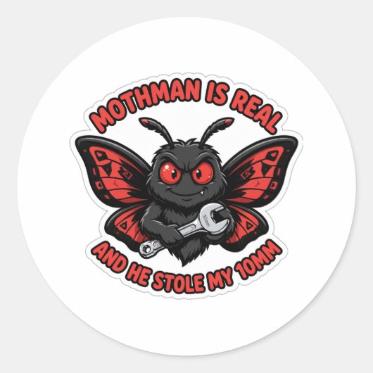 Mothman Stale Mijn 10mm Sticker (Voorkant)