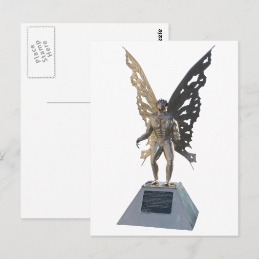 Mothman Statue van Point Pleasant West Virginia Briefkaart (Voorkant / Achterkant)