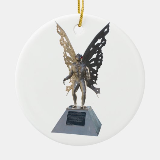 Mothman Statue van Point Pleasant West Virginia Keramisch Ornament (Voorkant)