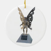 Mothman Statue van Point Pleasant West Virginia Keramisch Ornament (Achterkant)