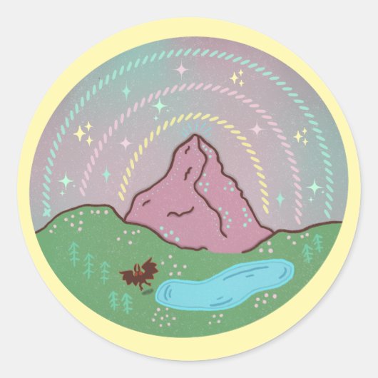 Mothman thuisplaneet | Cryptid kosmische folklore Ronde Sticker (Voorkant)