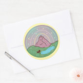 Mothman thuisplaneet | Cryptid kosmische folklore Ronde Sticker (Envelop)